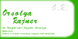 orsolya rajner business card